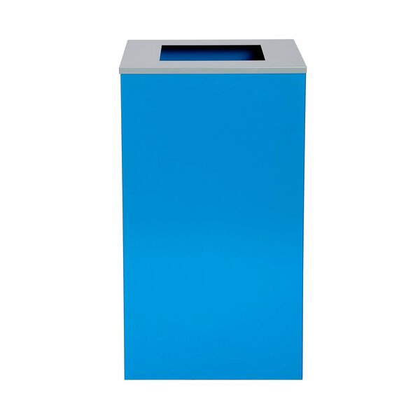 Alpine Industries Square Recycling Bin, 29 Gallons, Blue Can, Square Opening Lid ALP4450-KIT-BLU-S